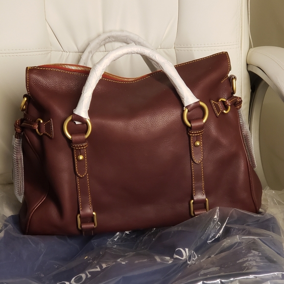 Dooney & Bourke Large Florentine Satchel in Plum!! - Picture 14 of 16